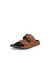 Men's ECCO® Cozmo Leather Buckle Two Strap Sandal  - Brown - Main