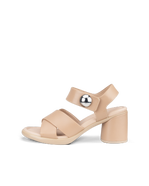 여성용 ECCO® Sculpted Sandal LX 55 가죽 힐 샌들 - Beige - Outside