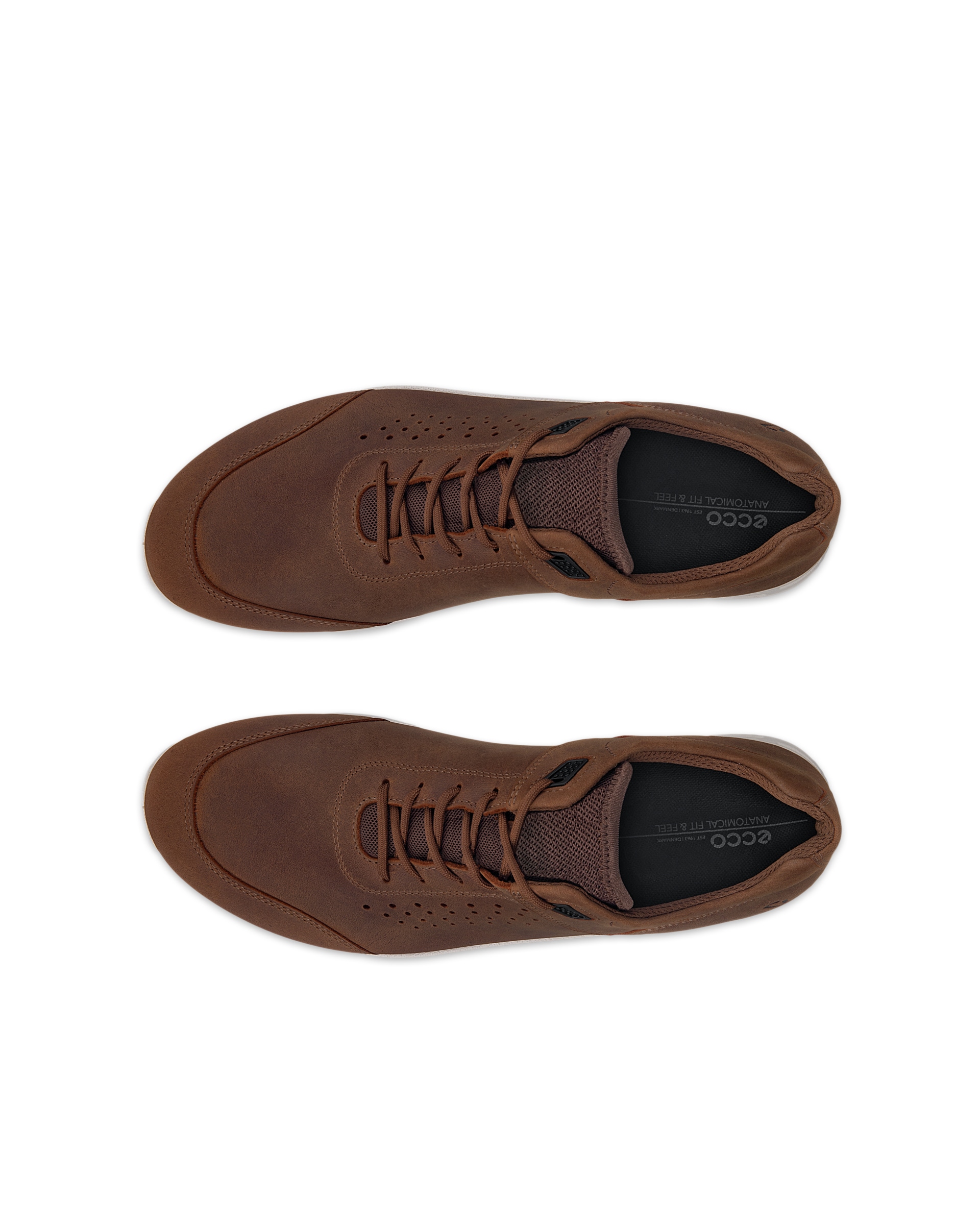 Men's ECCO® Exceed Nubuck Shoe - Brown - Top left pair