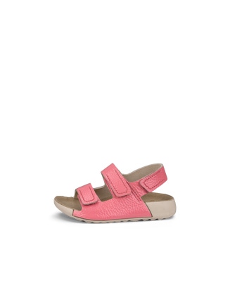 Sandalias con dos tiras de piel ECCO® Cozmo para niño/a - Rosa - Outside