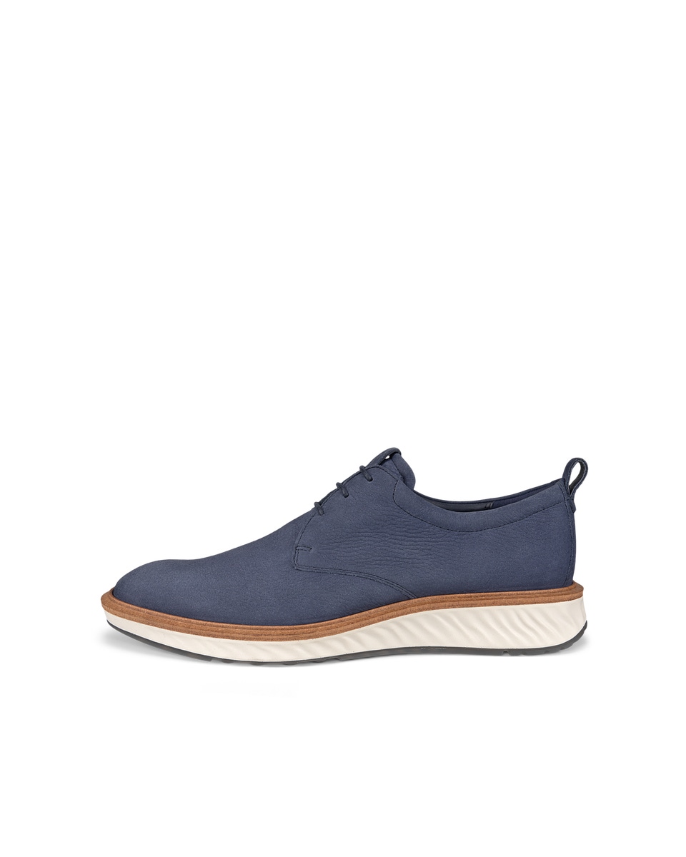 Men s ECCO St.1 Hybrid Nubuck Derby Shoe Blue