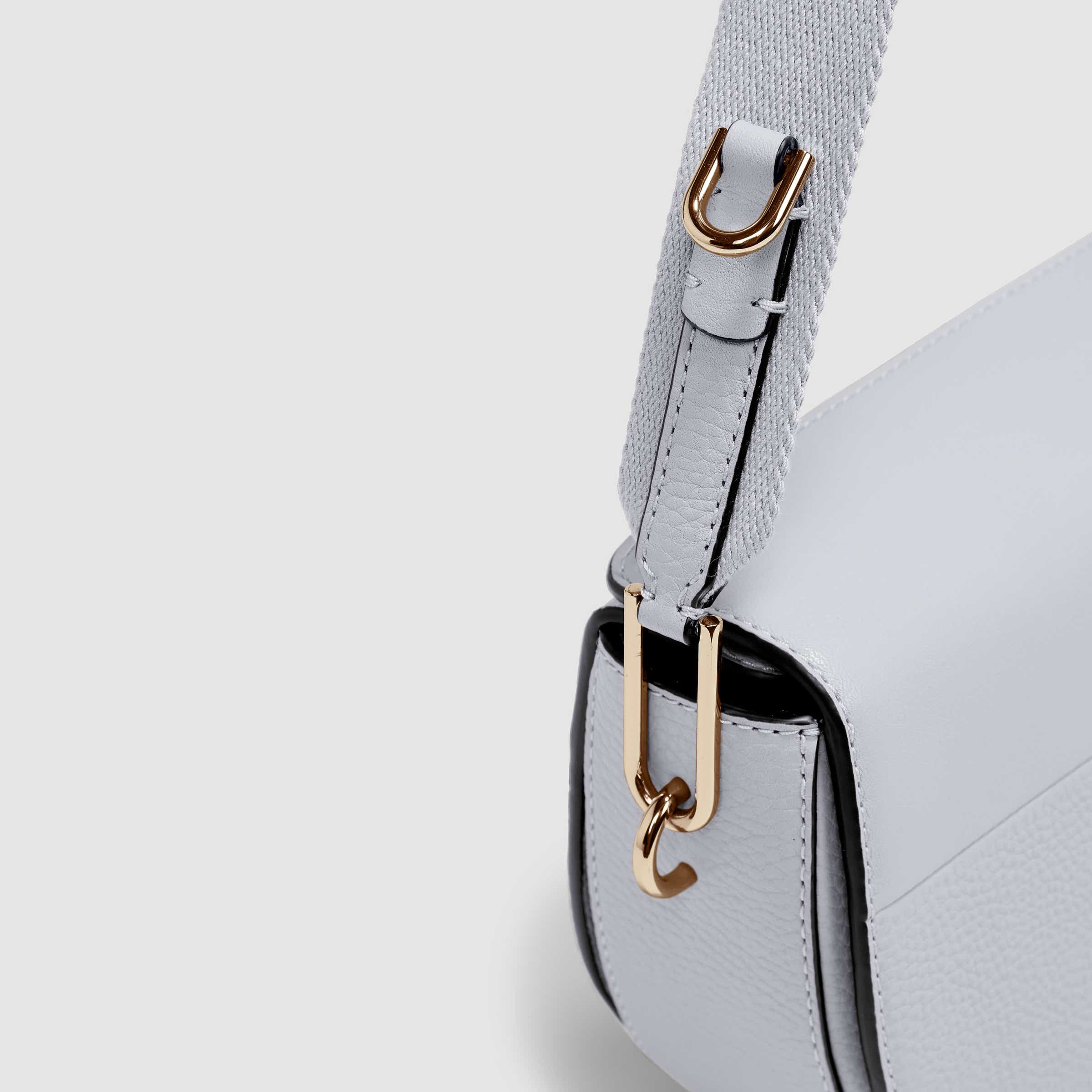 ECCO® Textureblock Leather Saddle Bag | Grey ECCO® Textureblock Leather Saddle Bag | Grey