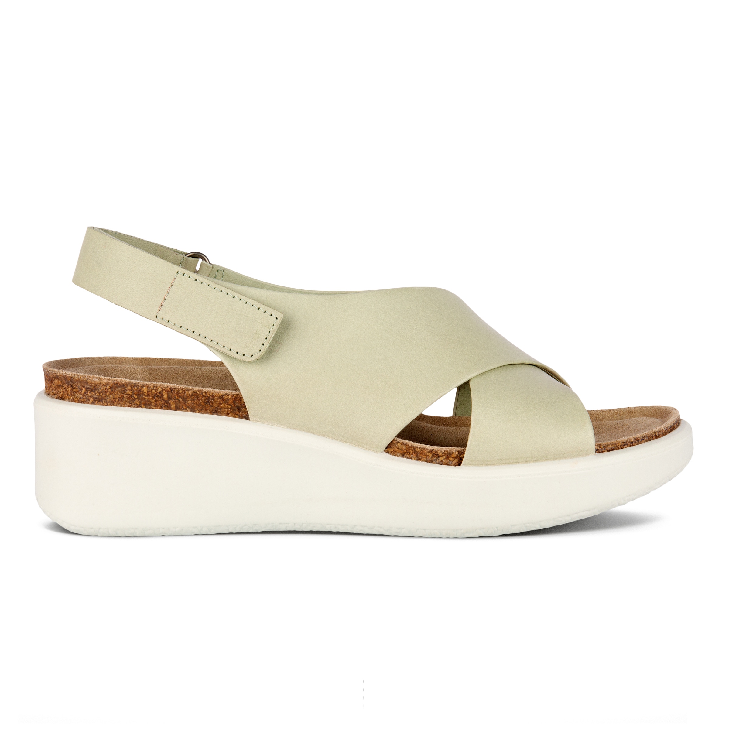 ECCO Women Corksphere Wedge Sandal - Green - Outside