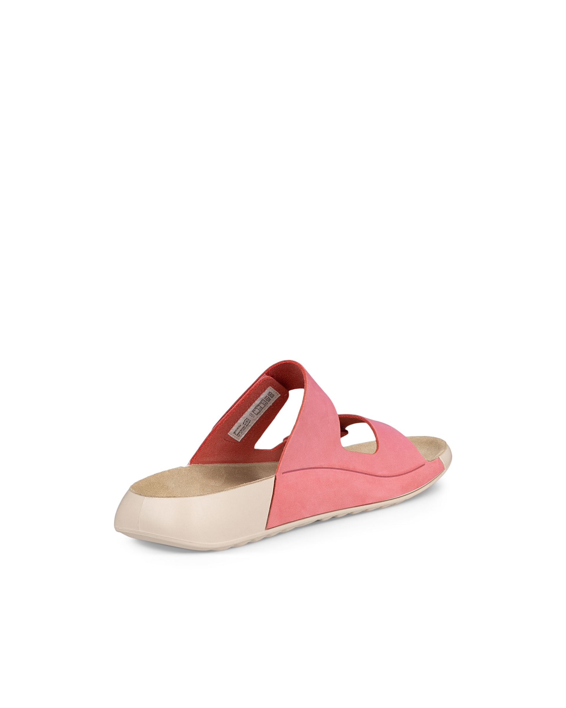 Women's ECCO® Cozmo Nubuck Two Strap Sandal - Pink - Back