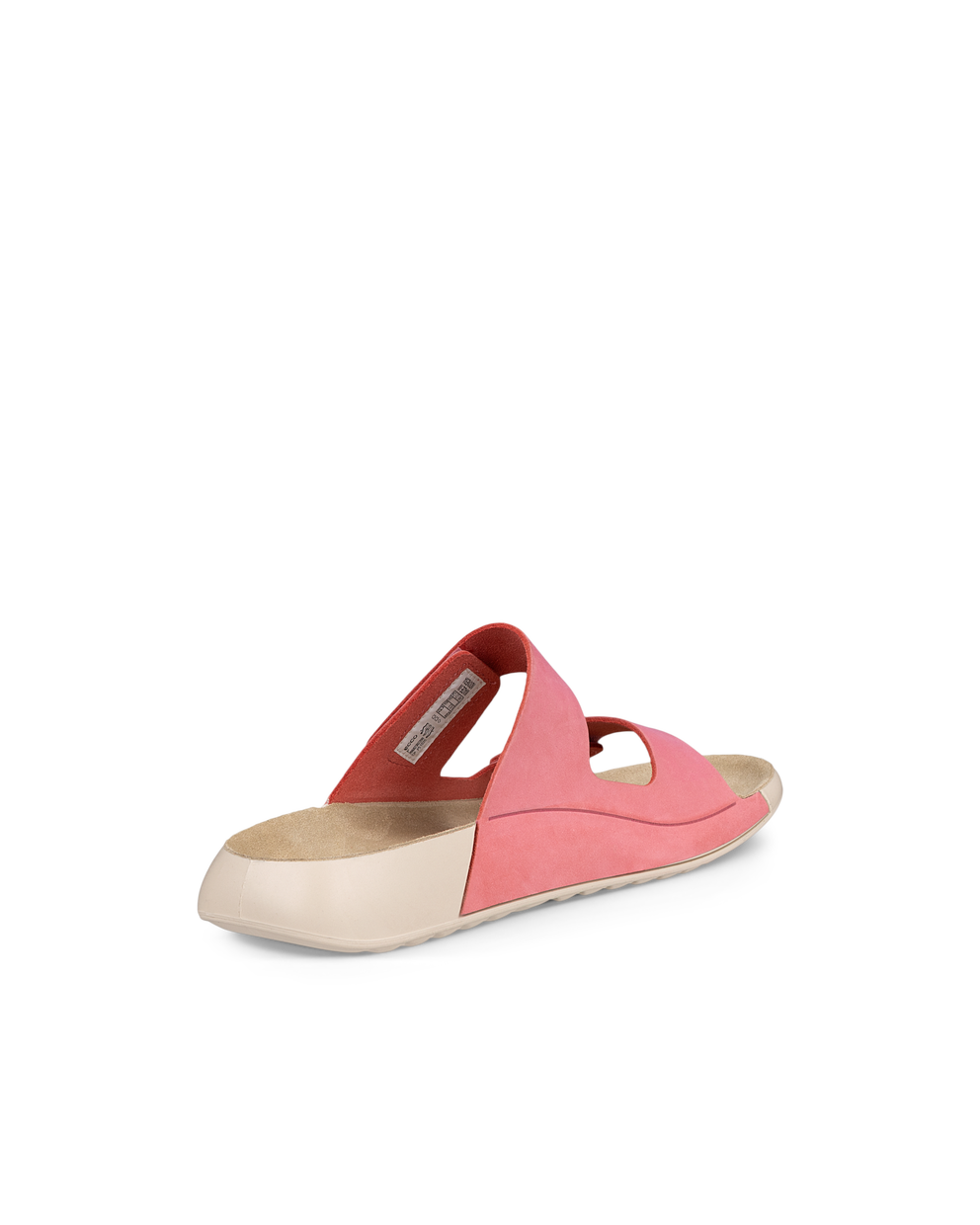 Women's ECCO® Cozmo Nubuck Two Strap Sandal - Pink - Back