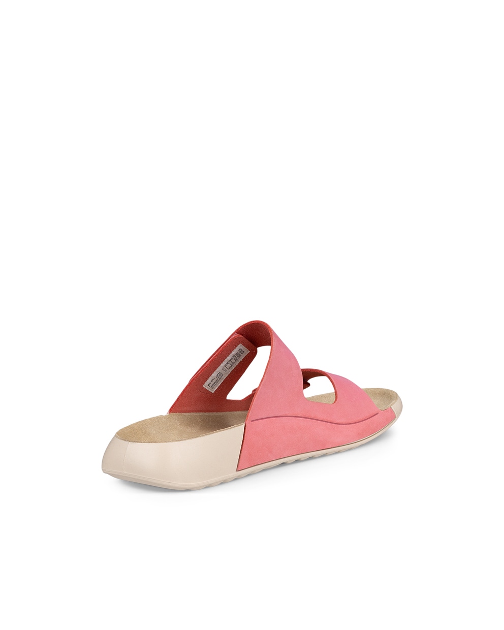 Women's ECCO® Cozmo Nubuck Two Strap Sandal - Pink - Back