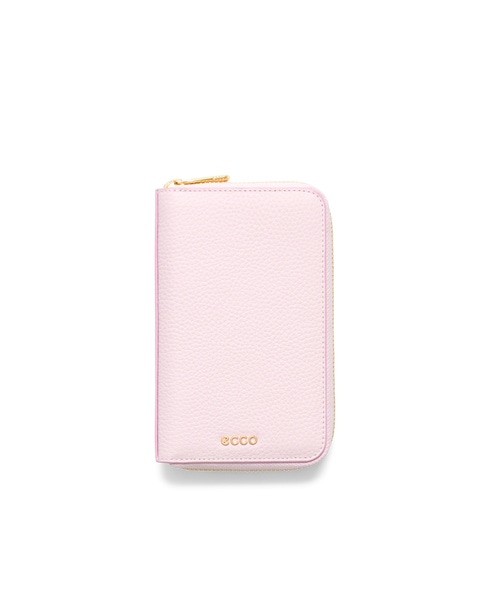ECCO Wallet Zip Around Soft Smooth レザーウォレット | Purple