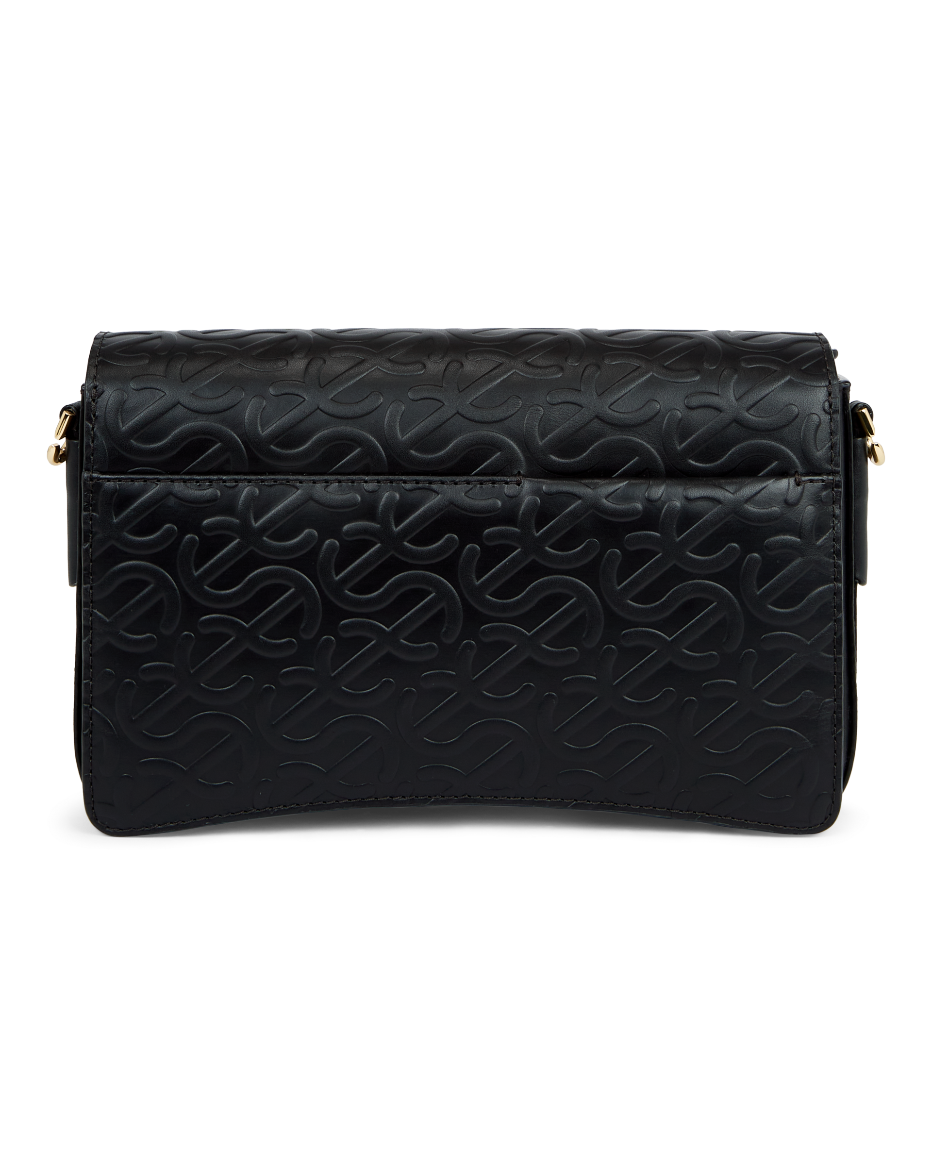 ECCO® Pinch Large Wave Leather Crossbody Bag - Black - Back