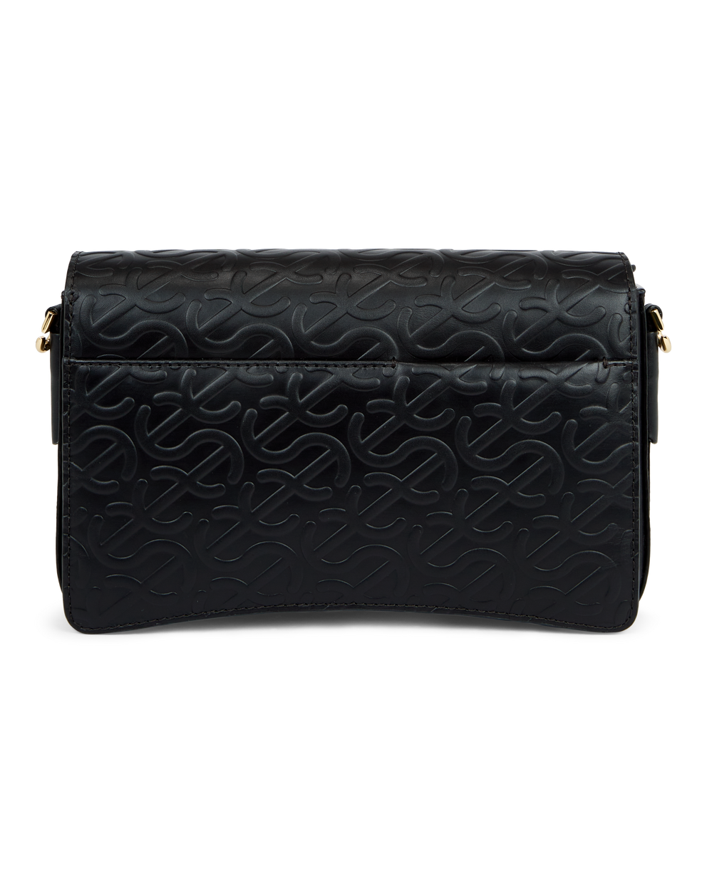 ECCO® Pinch Large Wave Leather Crossbody Bag - Black - Back