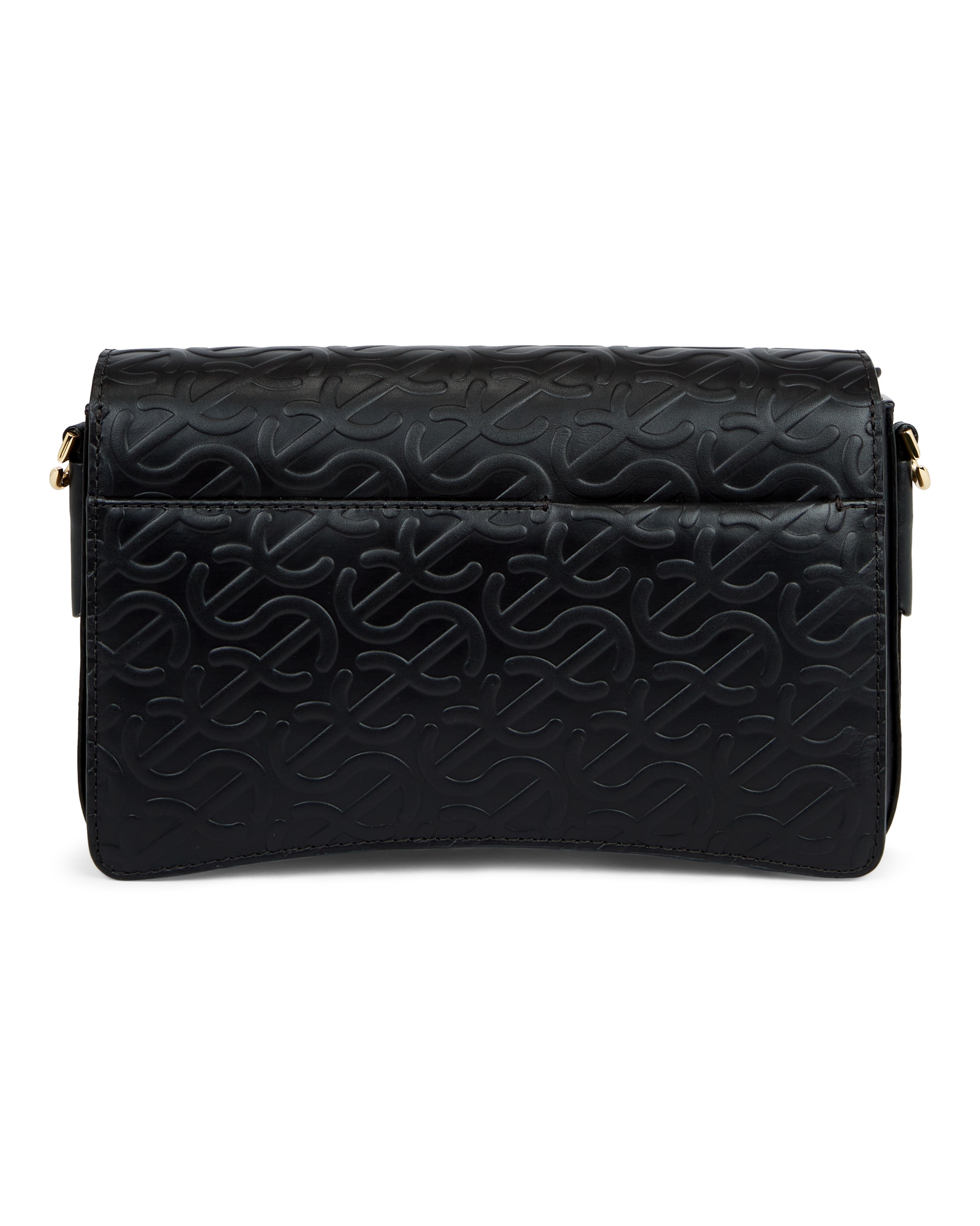 ECCO® Pinch Large Wave Leather Crossbody Bag - Black - Back