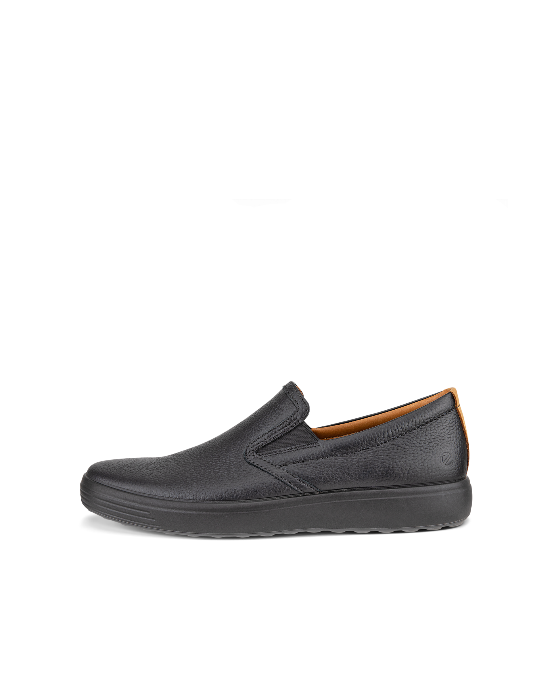 Men's ECCO® Soft 7 Leather Slip-On - Black - Outside