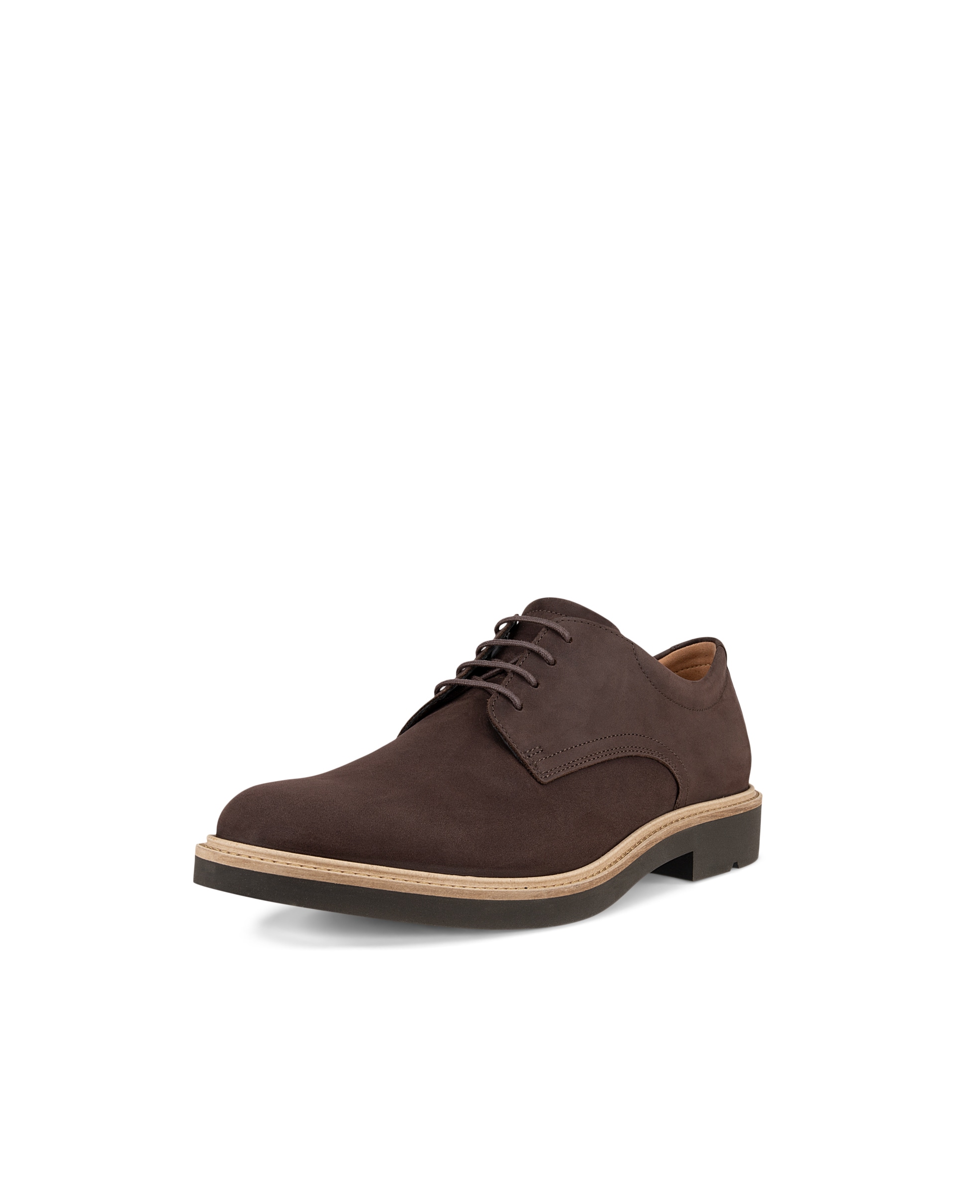 Men's ECCO® Metropole London Nubuck Derby Shoe - Brown - Main