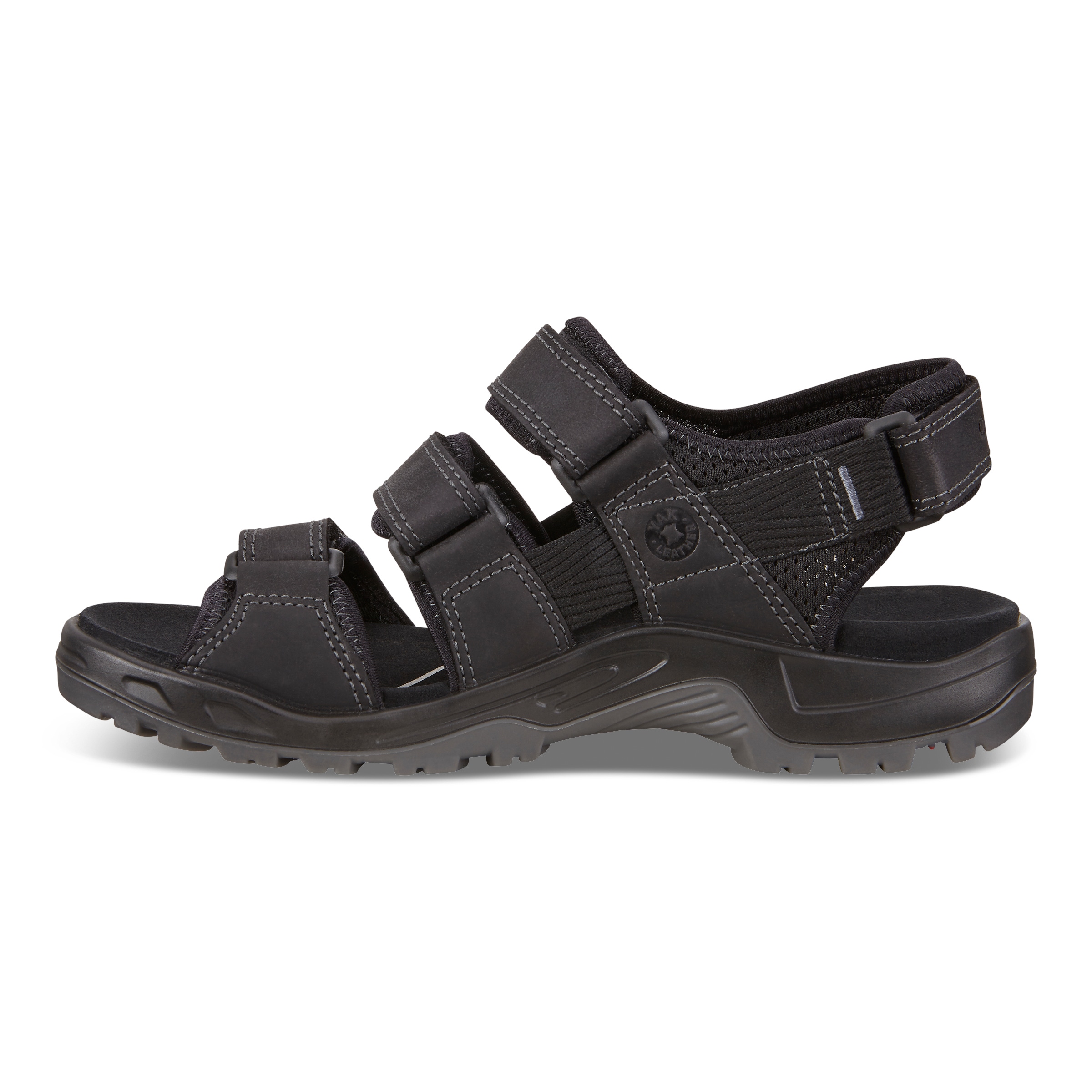 ECCO Men Offroad Flat Sandal - Black - Inside