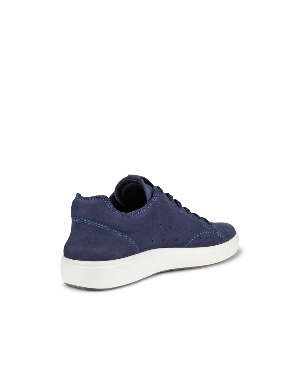 ECCO Men's Soft 7 Lightweight Sneaker - Blue - Back