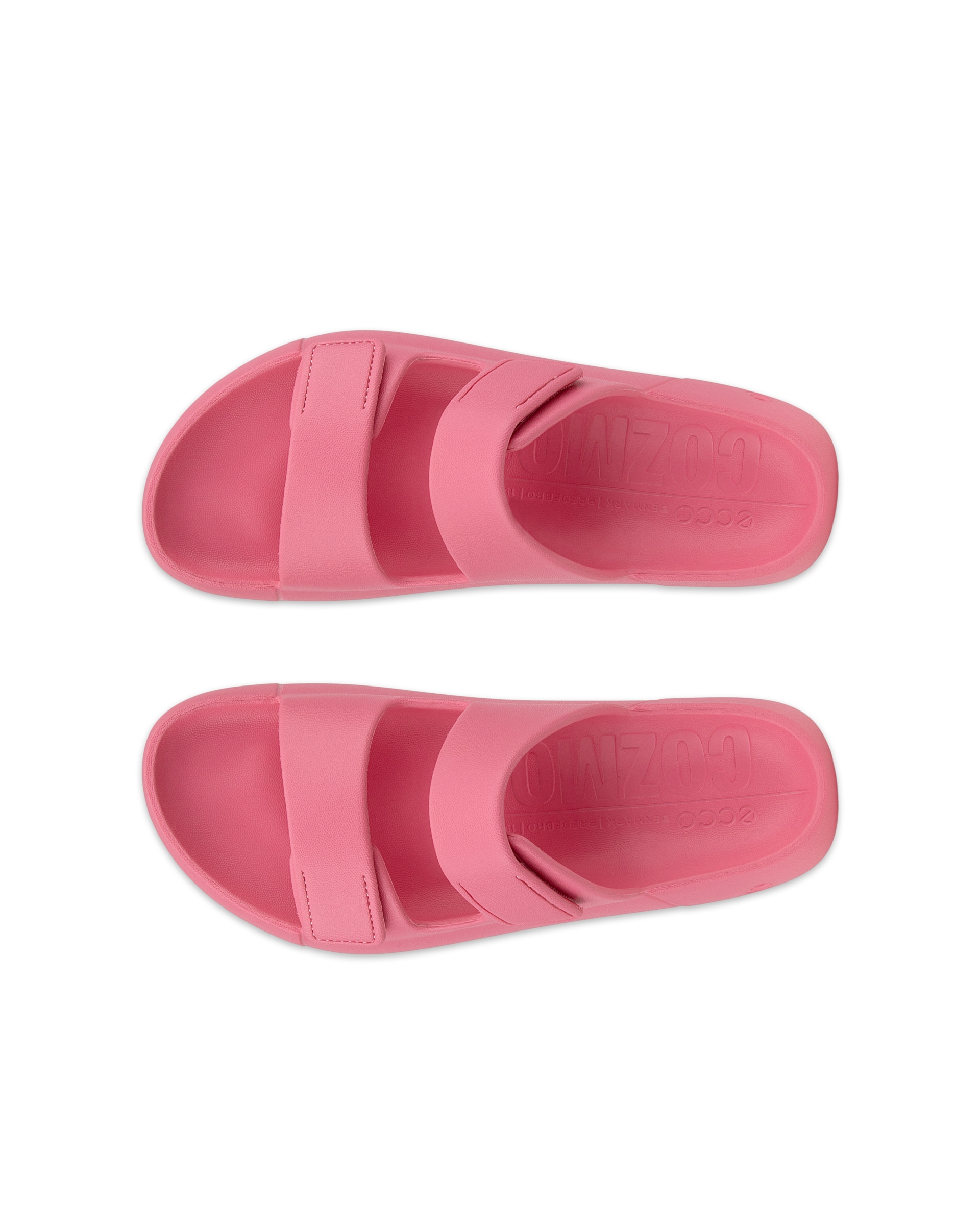 Sandalias con dos tiras ECCO® Cozmo E unisex - Rosa - Top left pair