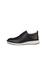 Men's ECCO® St.1 Hybrid Leather Wingtip Derby Shoe - Black - Outside