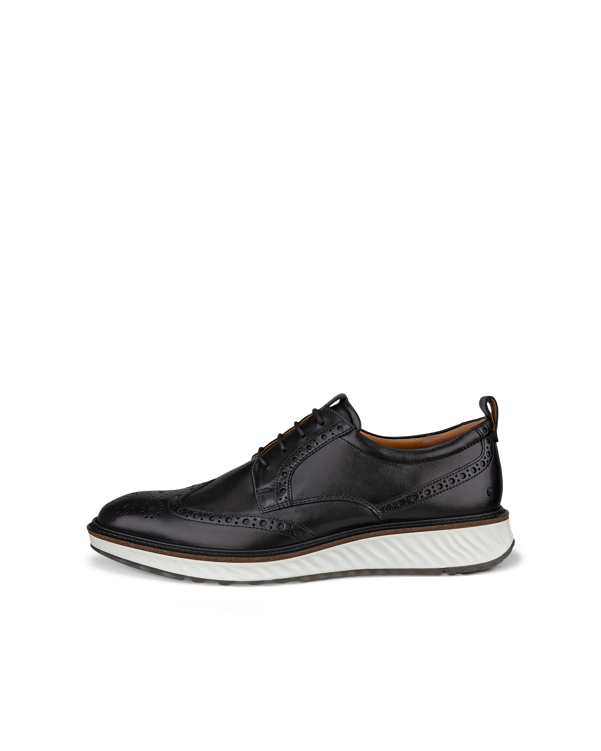 Men's ECCO® ST.1 Hybrid Leather Wingtip Derby Shoe - Black - Outside