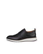 Men's ECCO® St.1 Hybrid Leather Wingtip Derby Shoe - Brown - Outside