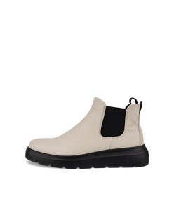 Women's ECCO® Nouvelle Leather Low Chelsea Boot - Beige - Outside