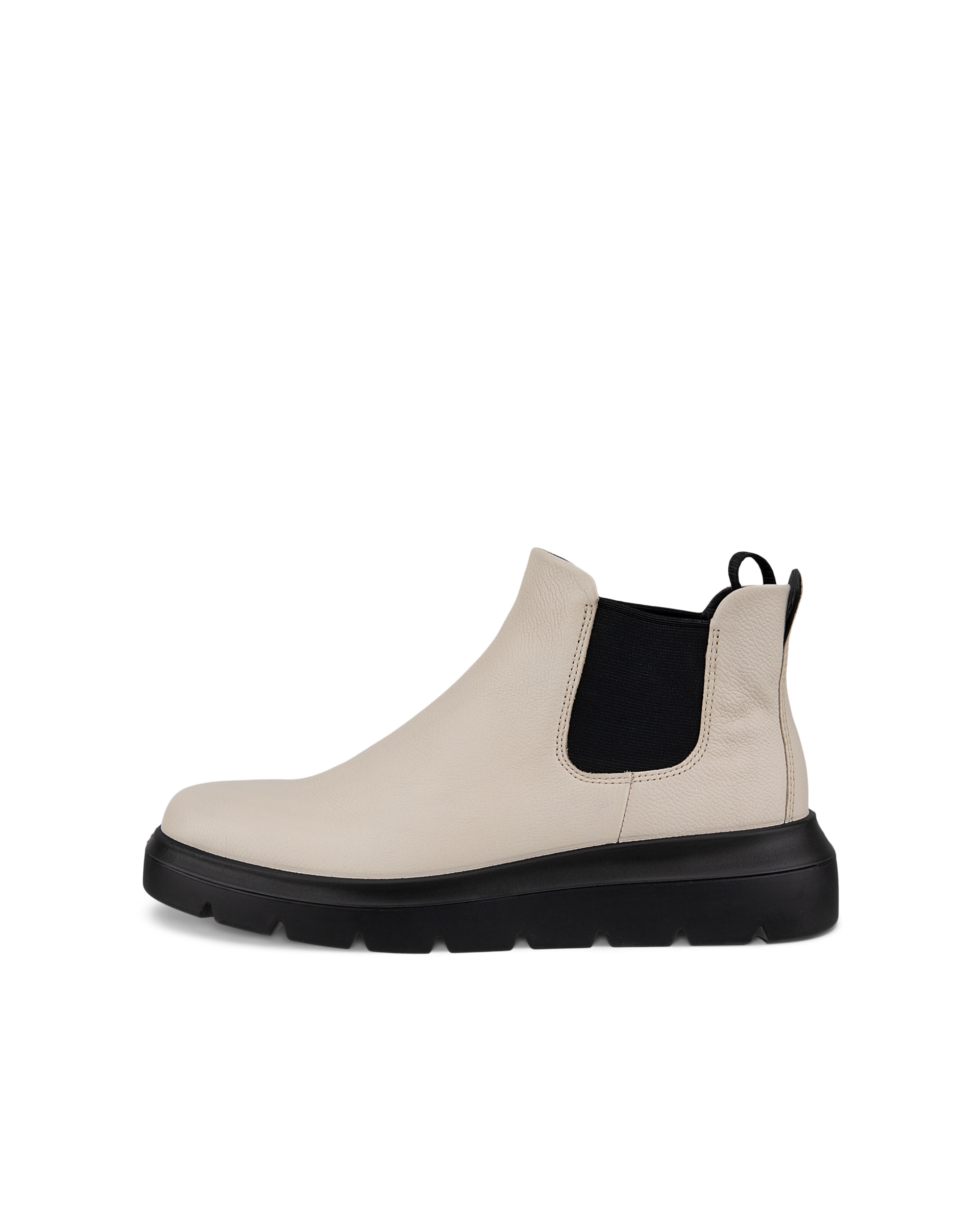 Women's ECCO® Nouvelle Leather Low Chelsea Boot - Beige - Outside