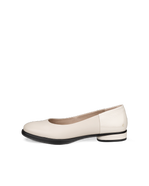 Women's ECCO® Sculpted LX Leather Ballerina - Beige - Outside