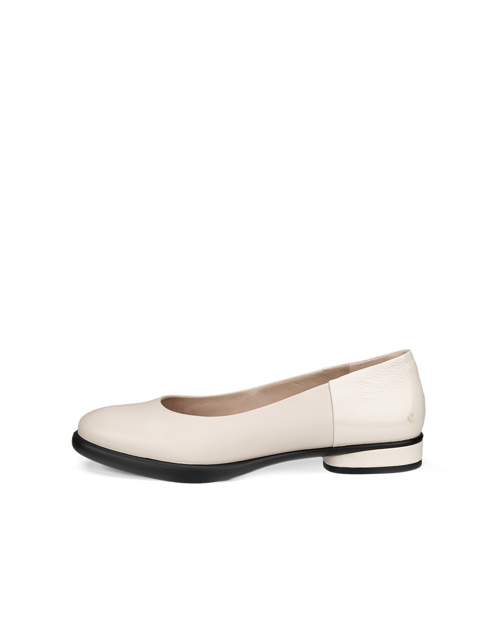 Women's ECCO® Sculpted LX Leather Ballerina - Beige - Outside