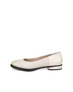 Women's ECCO® Sculpted LX Leather Ballerina - Beige - Outside