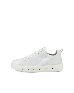 ECCO® Street 720 baskets en nubuck Gore-Tex pour homme - Blanc - Outside