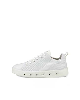 Men's ECCO® Street 720 Nubuck Gore-Tex Sneaker - White - Outside