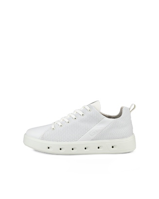 Men's ECCO® Street 720 Nubuck Gore-Tex Sneaker - White - Outside