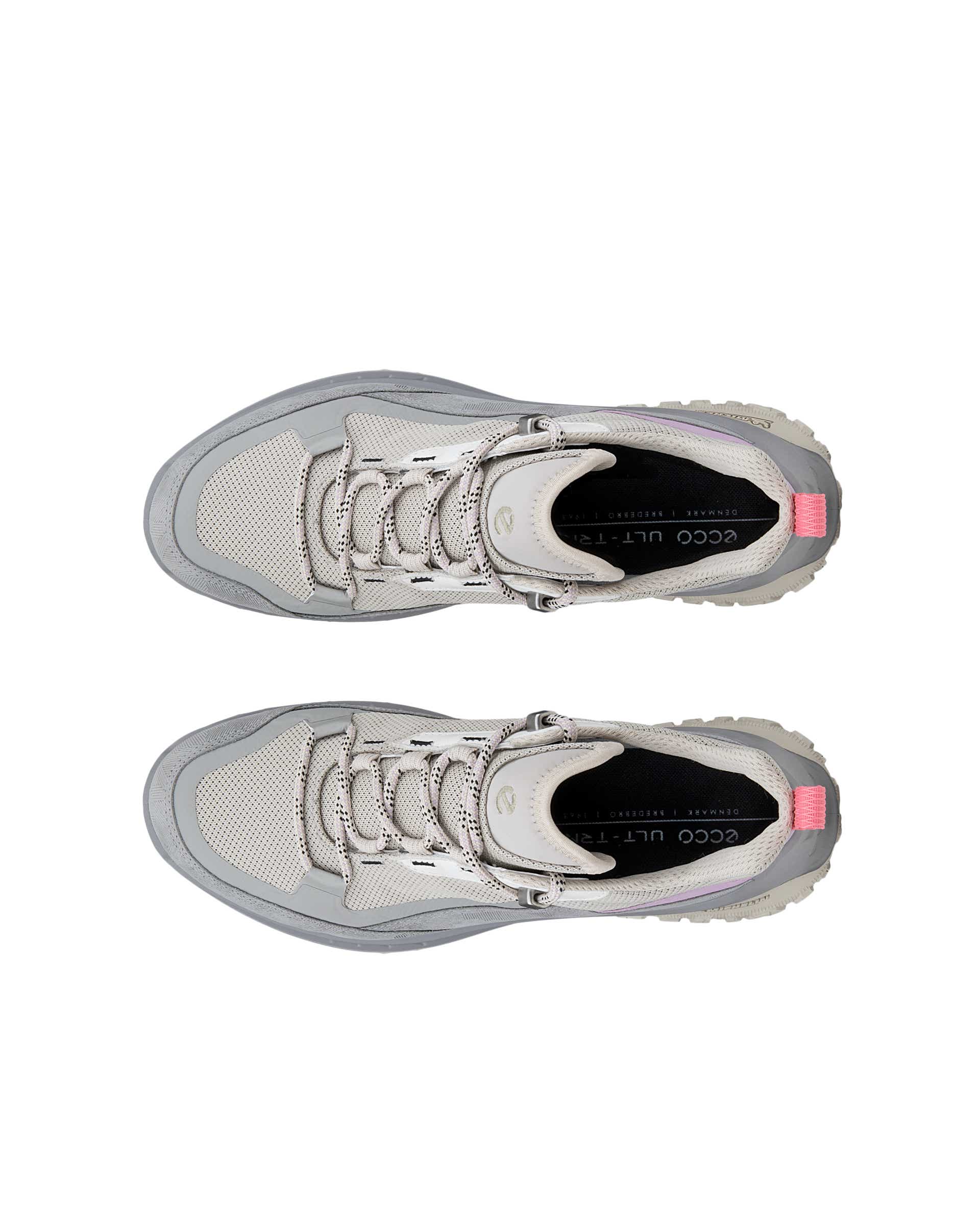 Zapatillas de senderismo de nobuk impermeables ECCO® ULT-TRN para mujer - Gris - Top left pair
