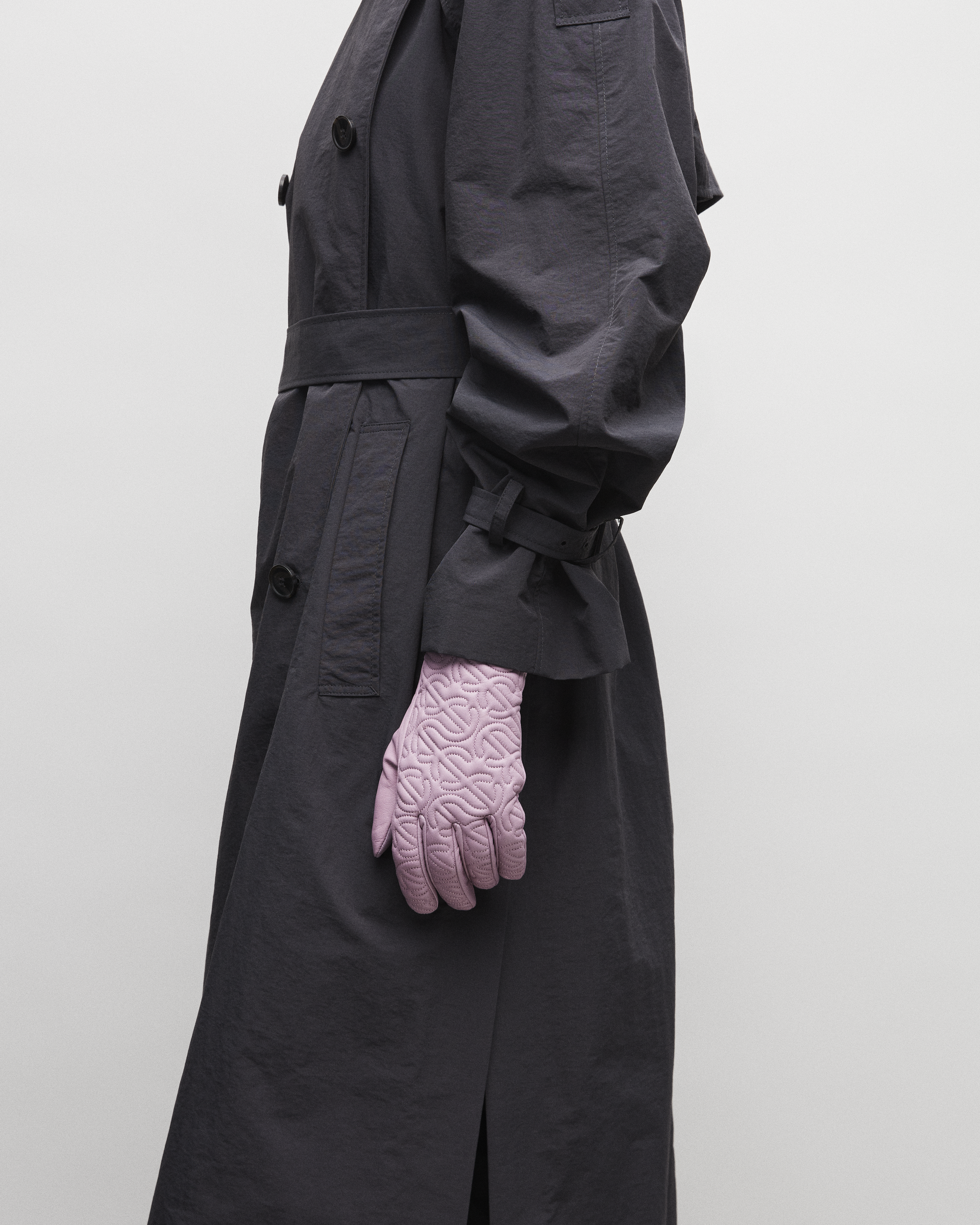 ECCO Womens Quilted Gloves - Black - Lifestyle image-1