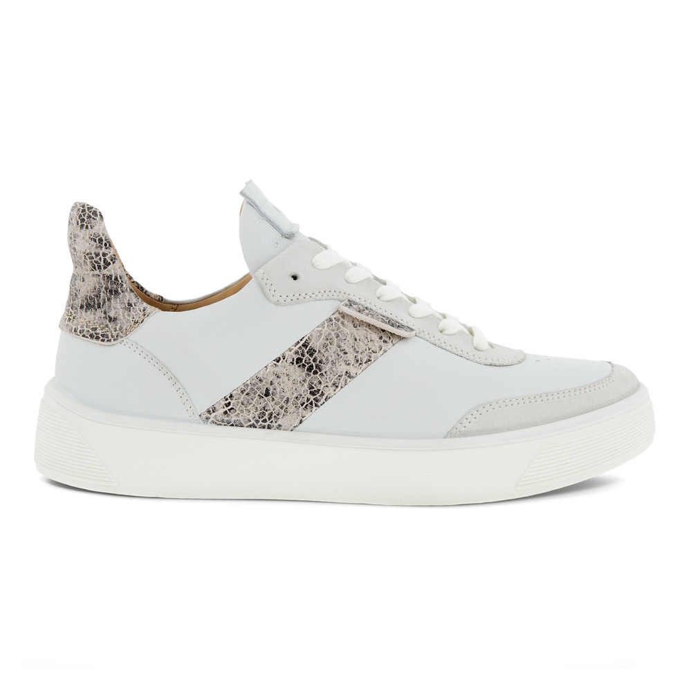 ECCO Street Tray Women's Sneaker - White - Outside