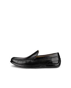 Men's ECCO® Classic Moc 2.0 Leather Moccasin - Black - Outside