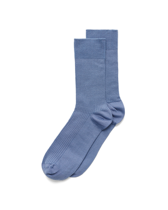 ECCO VIBE RIBBED WOMEN'S MID-CUT SOCK - Blue - Main