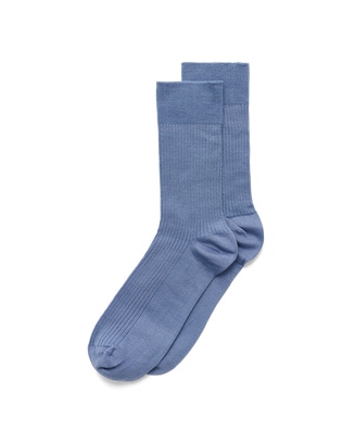 ECCO VIBE RIBBED WOMEN'S MID-CUT SOCK - Blue - Main