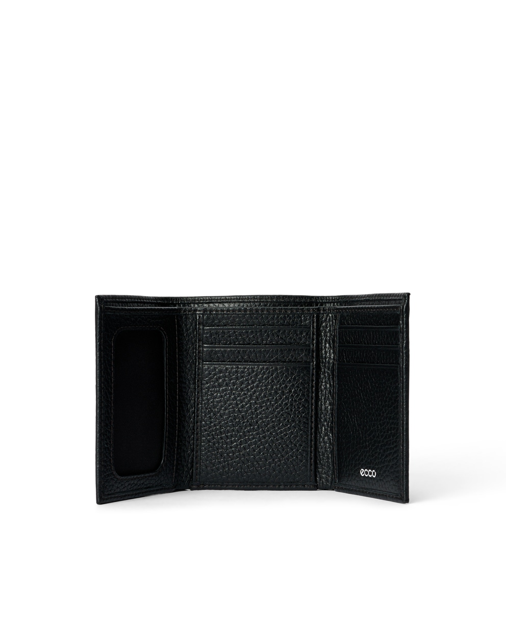 ECCO® Essential Trifold Leather Wallet - Black - Inside