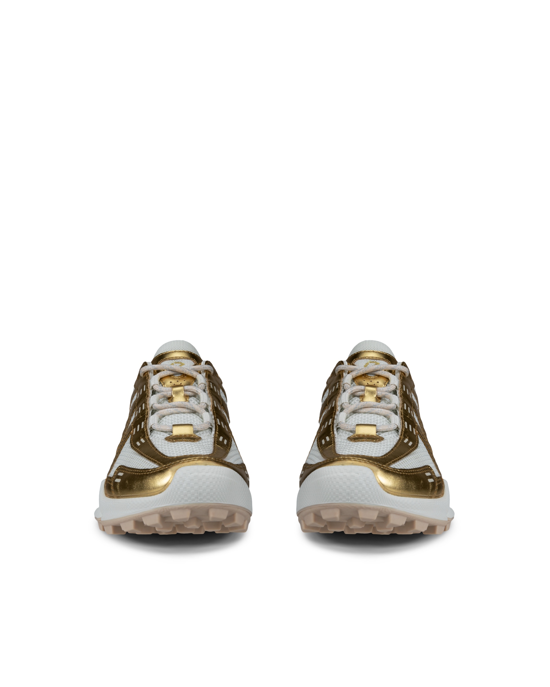 Women's ECCO® Biom C-Trail Leather Outdoor Sneaker - Yellow - Front pair