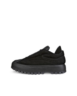 Women's ECCO® Street Ace RAL7000 Nubuck Sneaker - Black - Outside