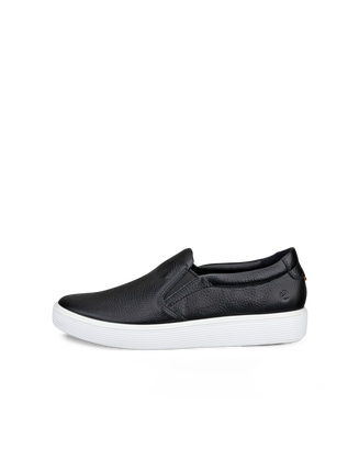 Chaussure à enfiler en cuir ECCO® Soft 60 pour femmes - Noir - Outside