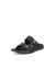 Women's ECCO® Cozmo Leather Two Strap Sandal - Black - Main