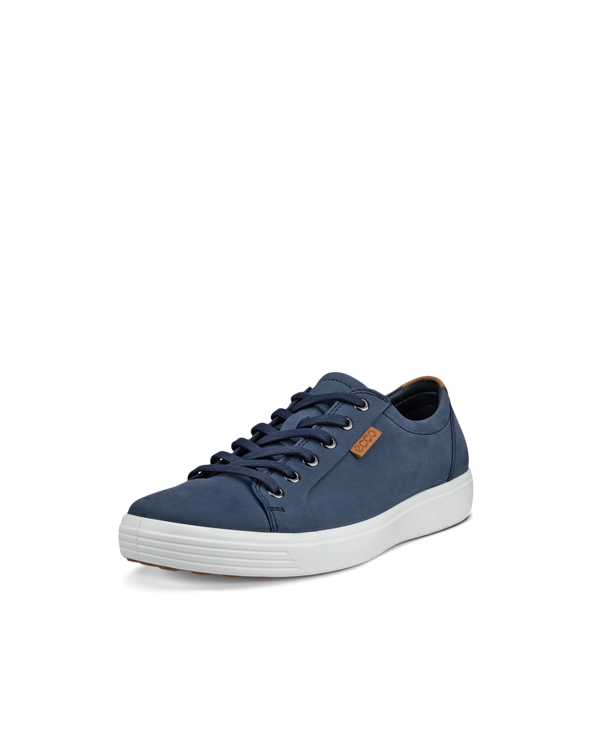 Men's ECCO® Soft 7 Nubuck Sneaker - Blue - Main