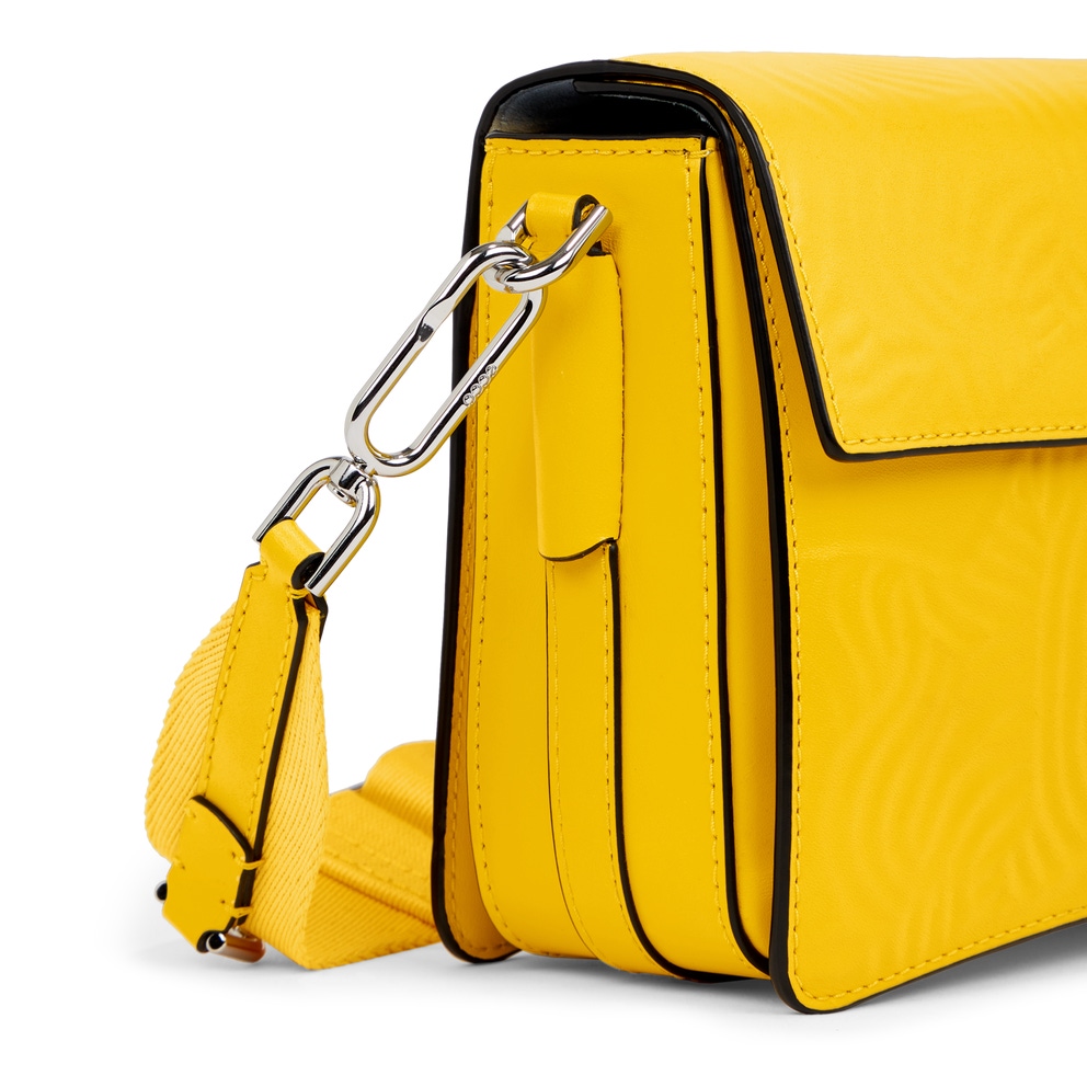 ECCO® Pinch Leather Crossbody Bag - Yellow - Detail-2