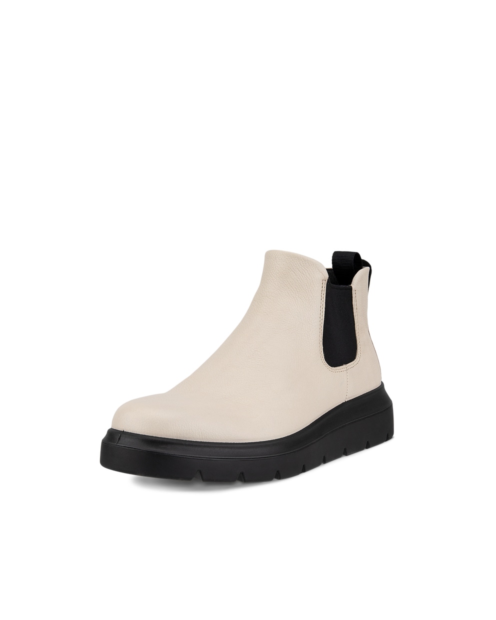 Women's ECCO® Nouvelle Leather Low Chelsea Boot - Beige - Main