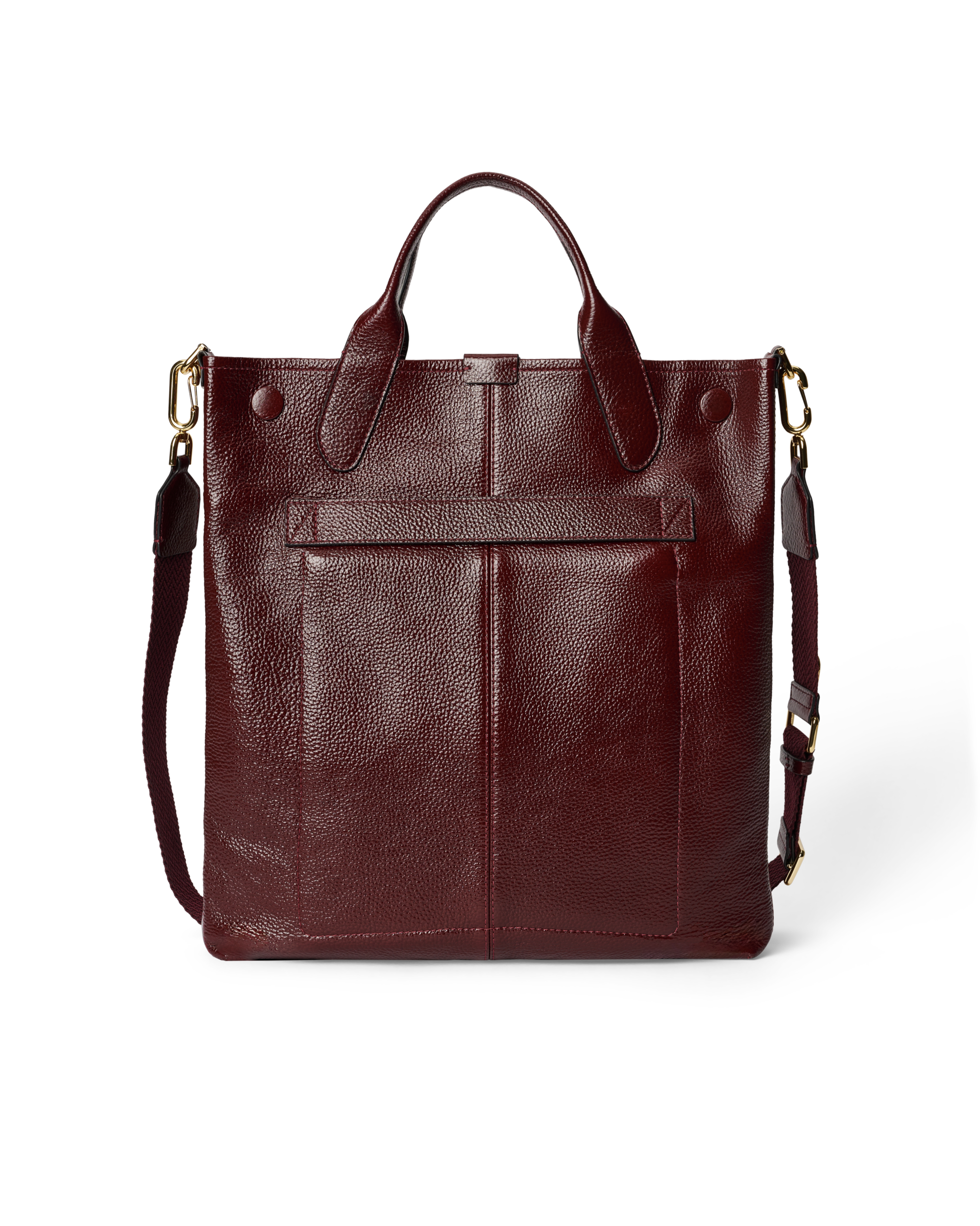 ECCO® Soft North-South Leather Tote Bag - Red - Back