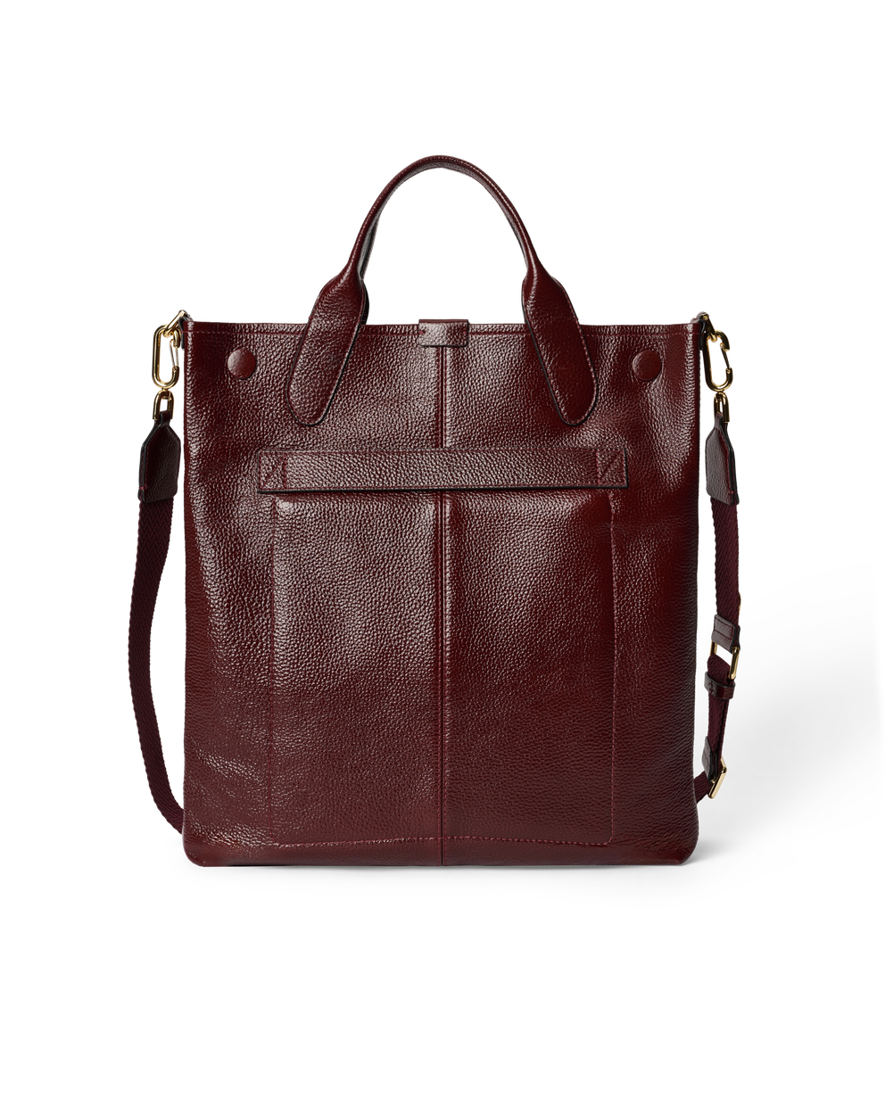 ECCO® Soft North-South Leather Tote Bag - Red - Back