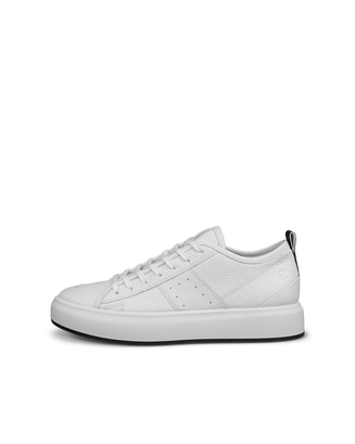 Women's ECCO® Street Ace Leather Sneaker - White - Outside