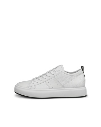 Women's ECCO® Street Ace Leather Sneaker - White - Outside