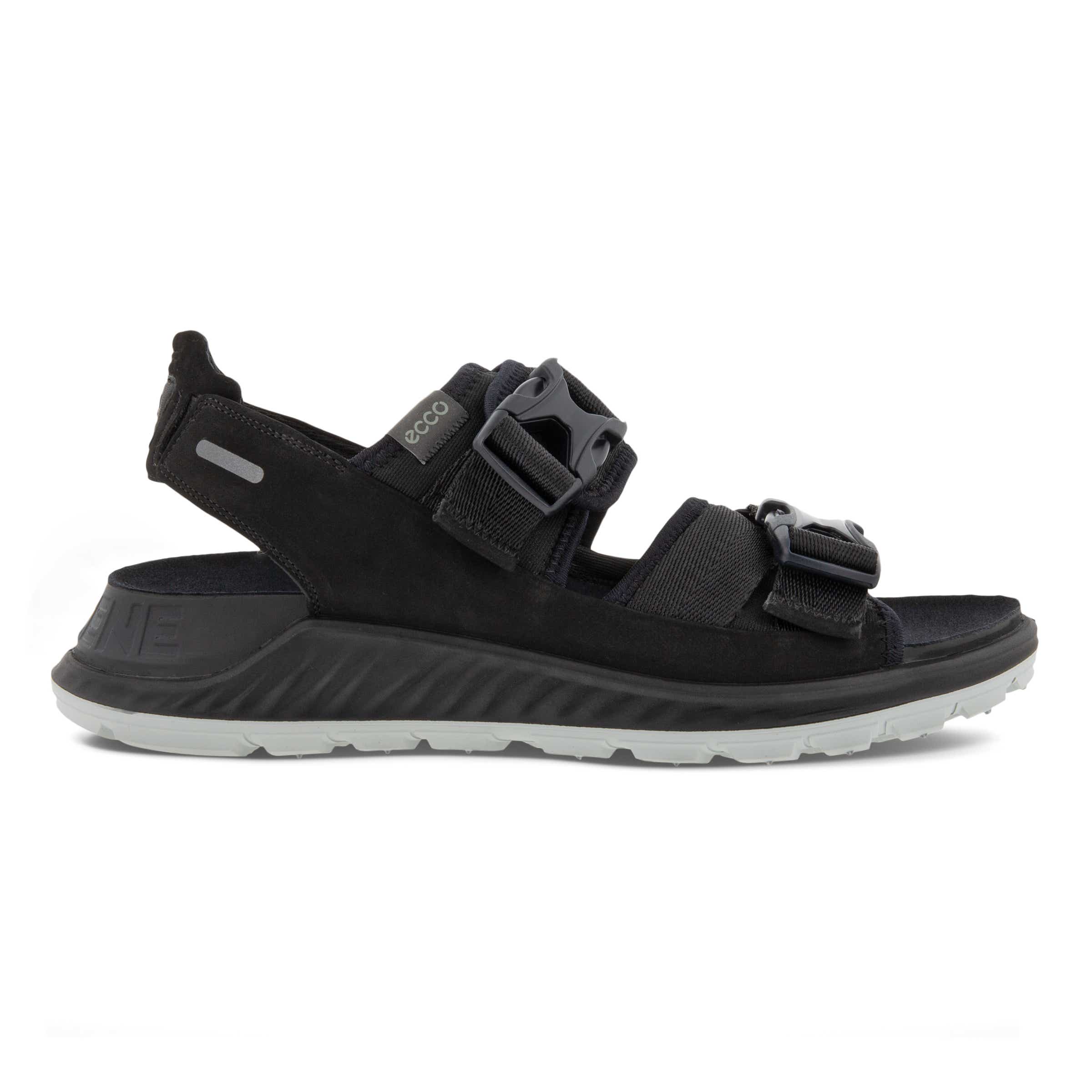 ECCO Exowrap 2S メンズ ヌバックサンダル - ブラック - Outside