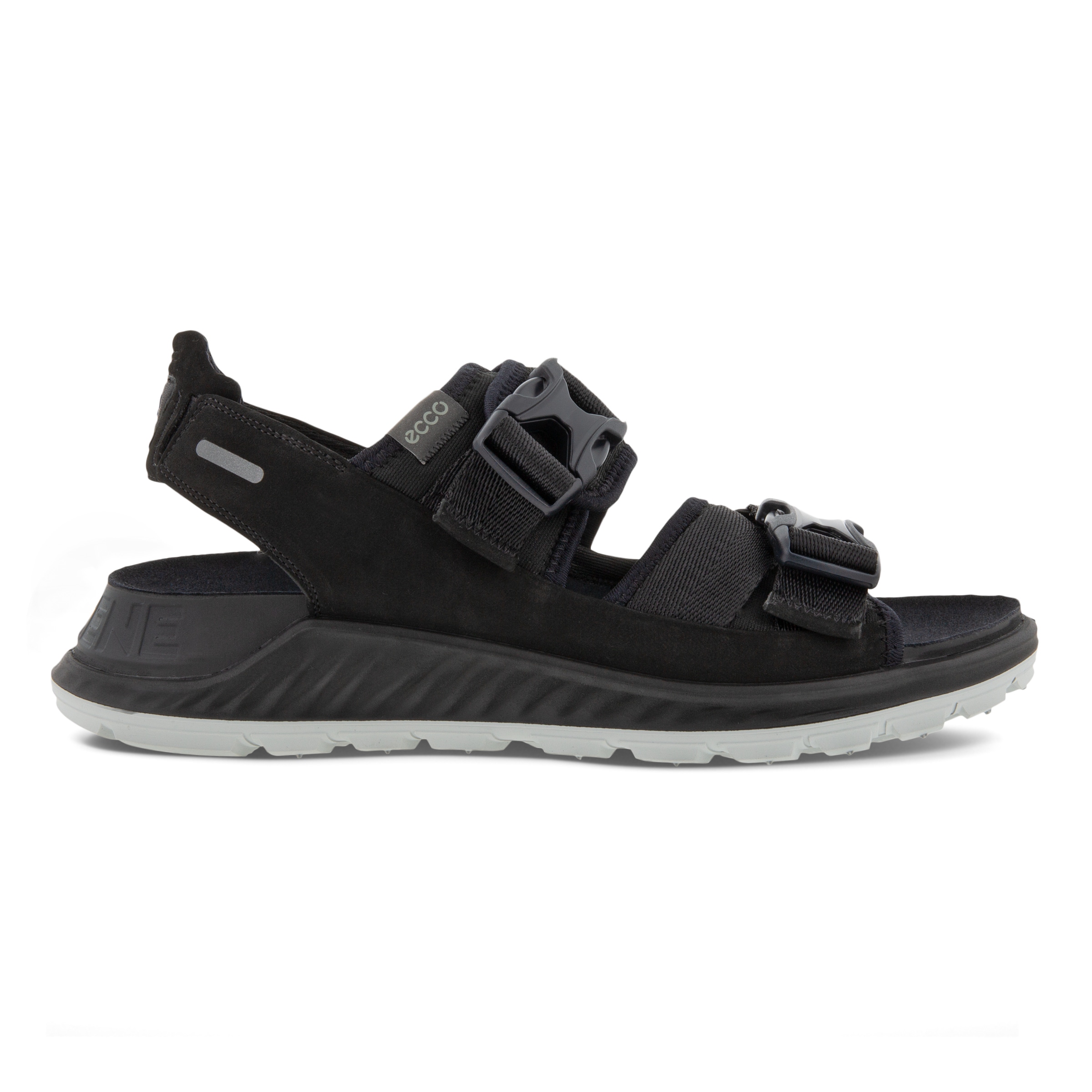 ECCO Exowrap 2S メンズ ヌバックサンダル - ブラック - Outside